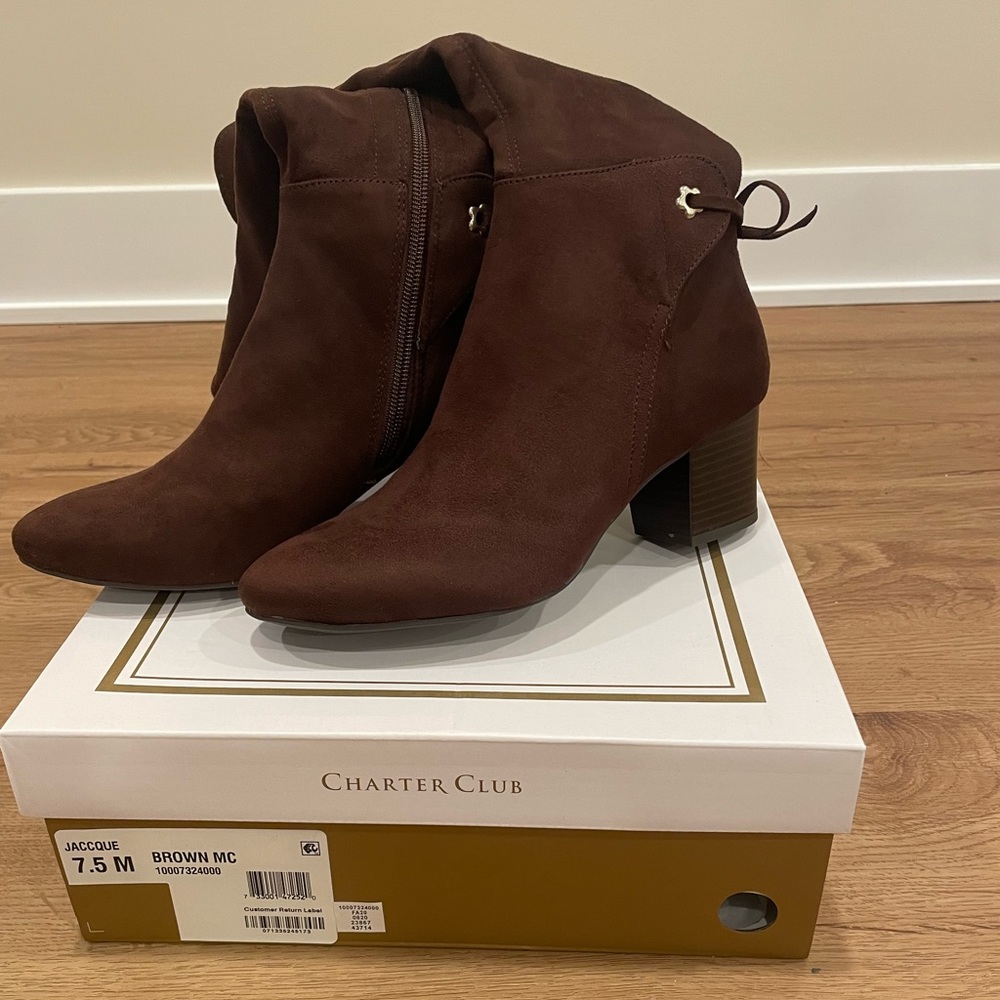 Charter Club knee high suede Boots
